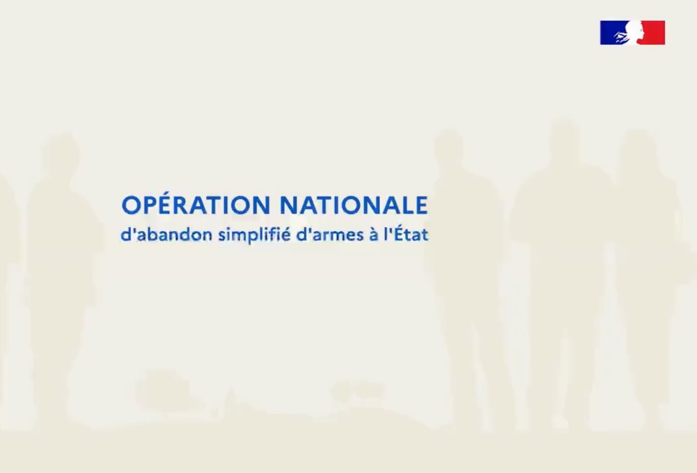 Opération nationale d’abandon simplifié d’armes à l’Etat